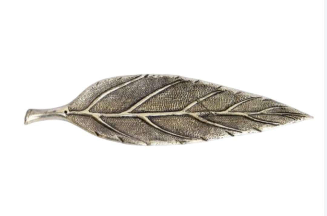 Porte encens Feuille en métal