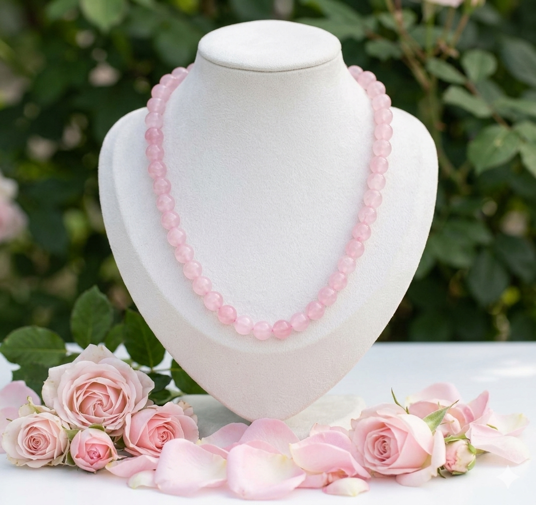 Collier Quartz Rose