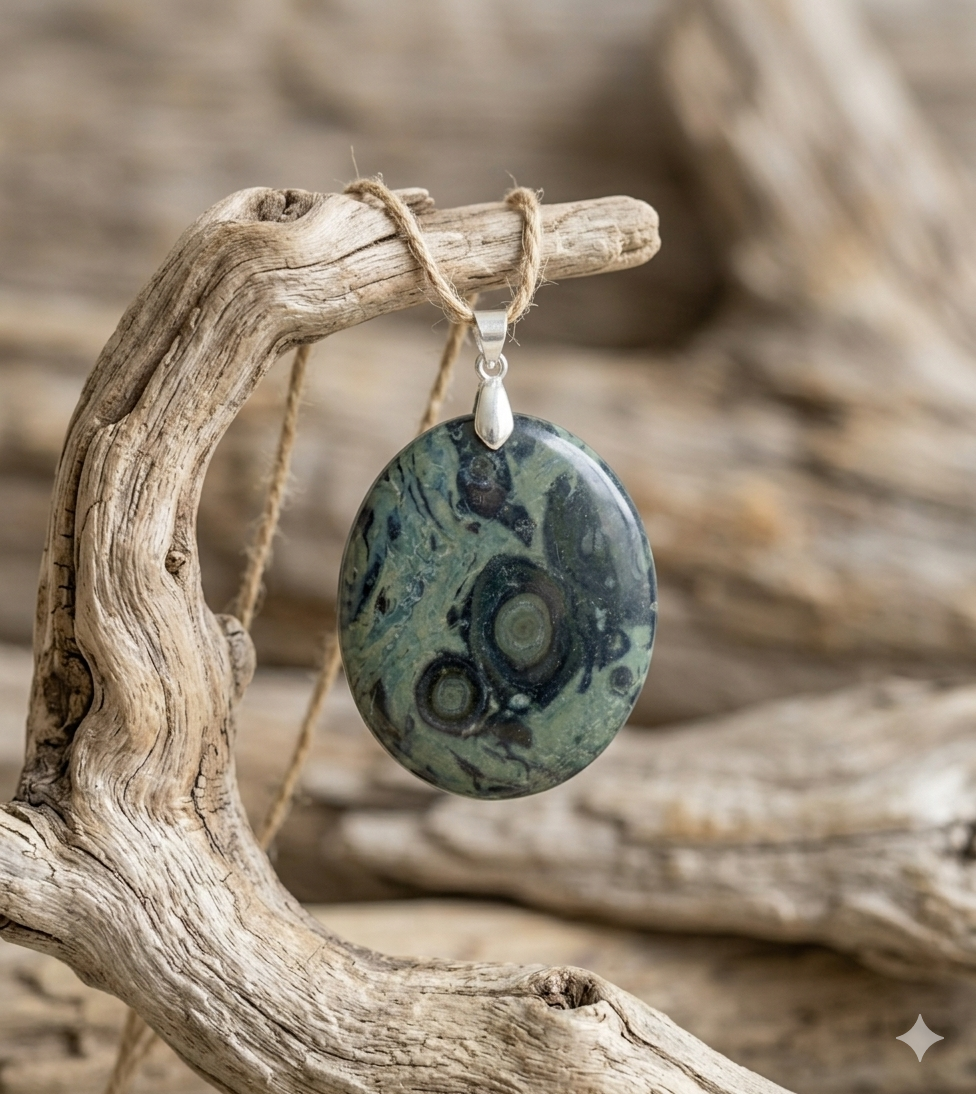 Pendentif Jaspe Kambaba Ovale