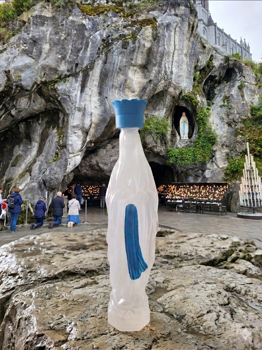 Petite Bouteille Eau de Lourdes Notre Dame de Lourdes
