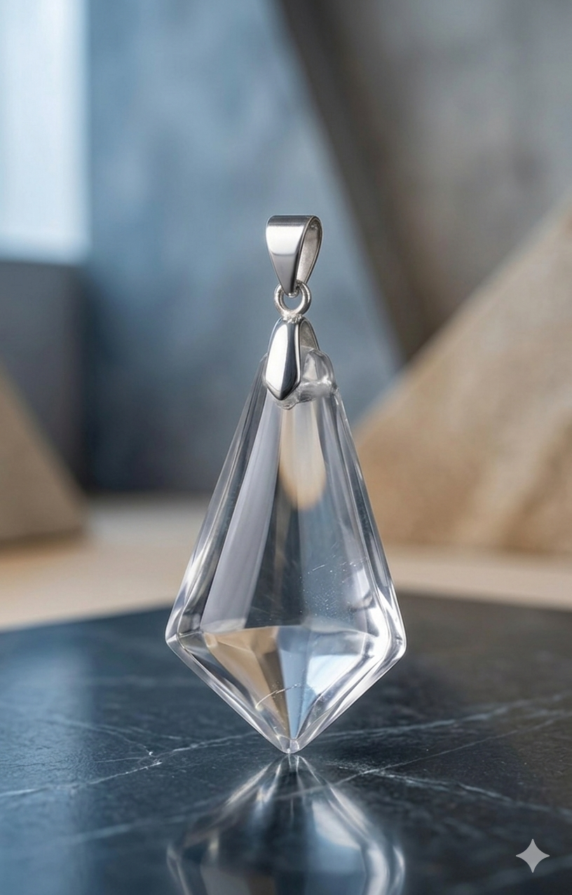 Pendentif Cerf Volant Cristal de Roche
