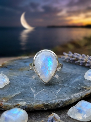 Bague Pierre de Lune Goutte