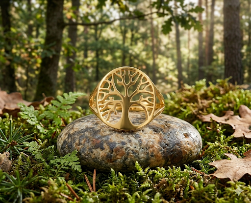 Bague Arbre de Vie doré