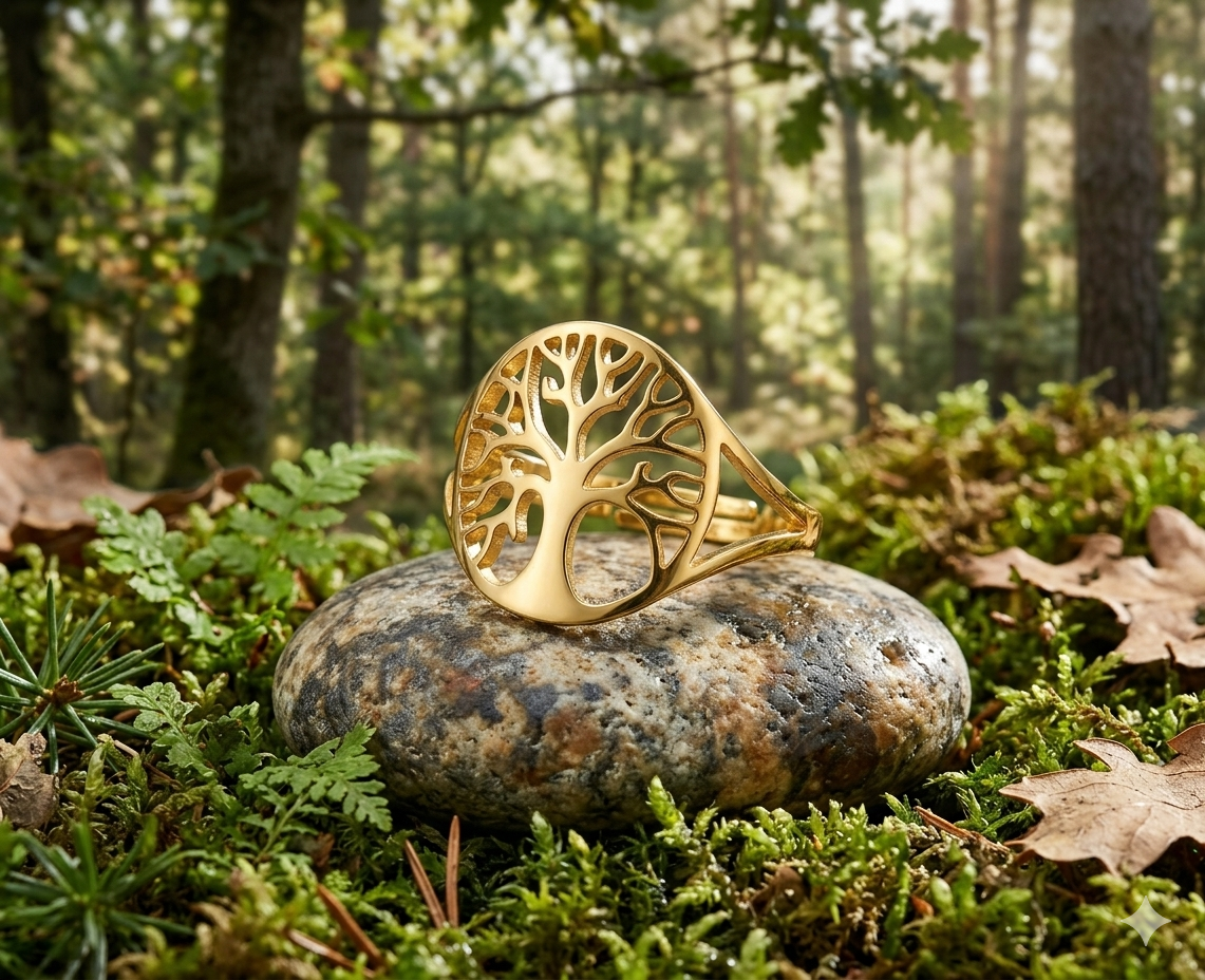 Bague Arbre de Vie doré