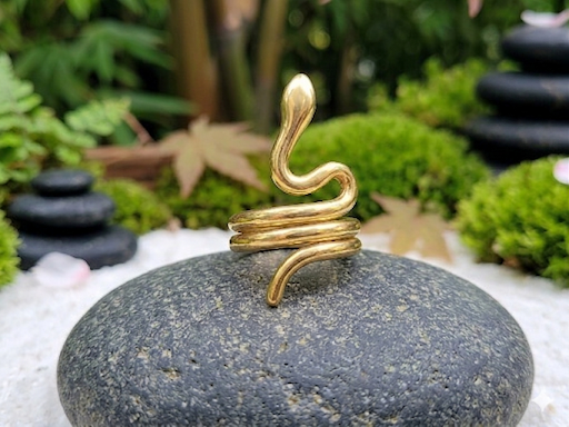 Bague Serpent doré