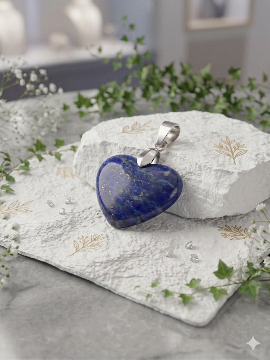 Pendentif Cœur en Lapis Lazuli