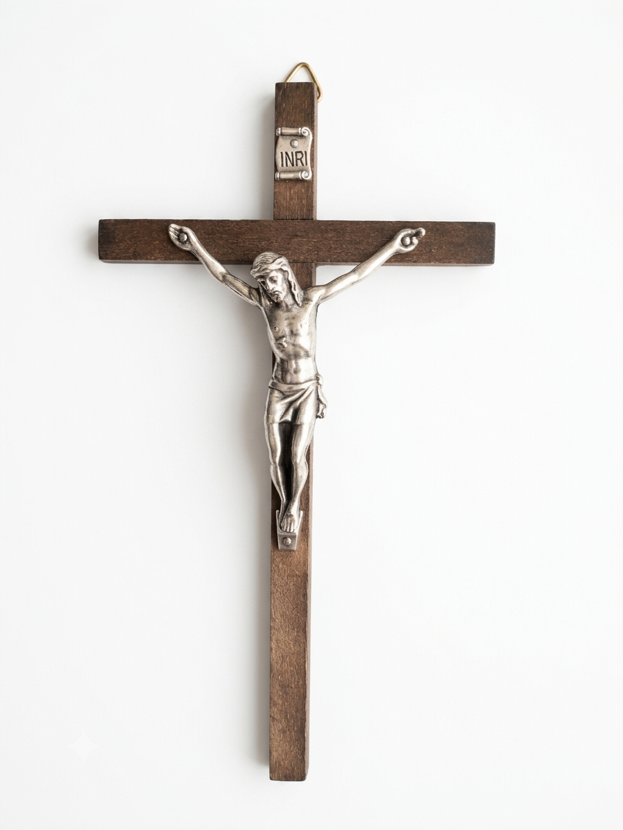 Grande Croix en Bois avec Christ