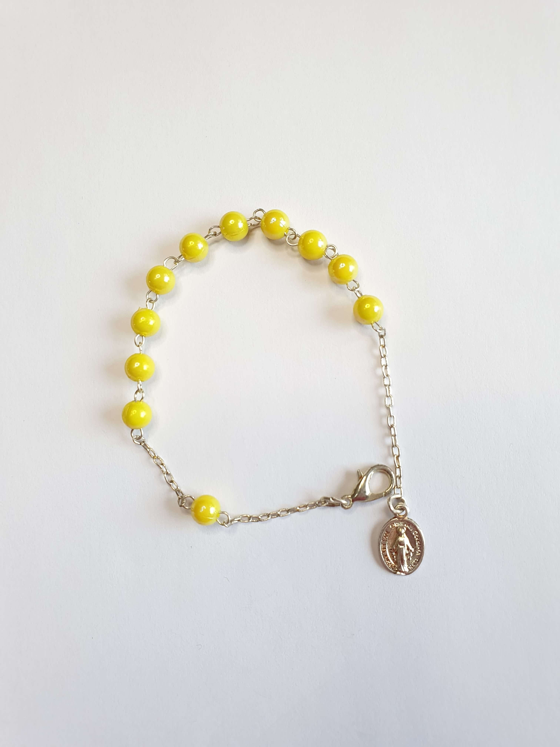 Bracelet jaune Vierge Miraculeuse