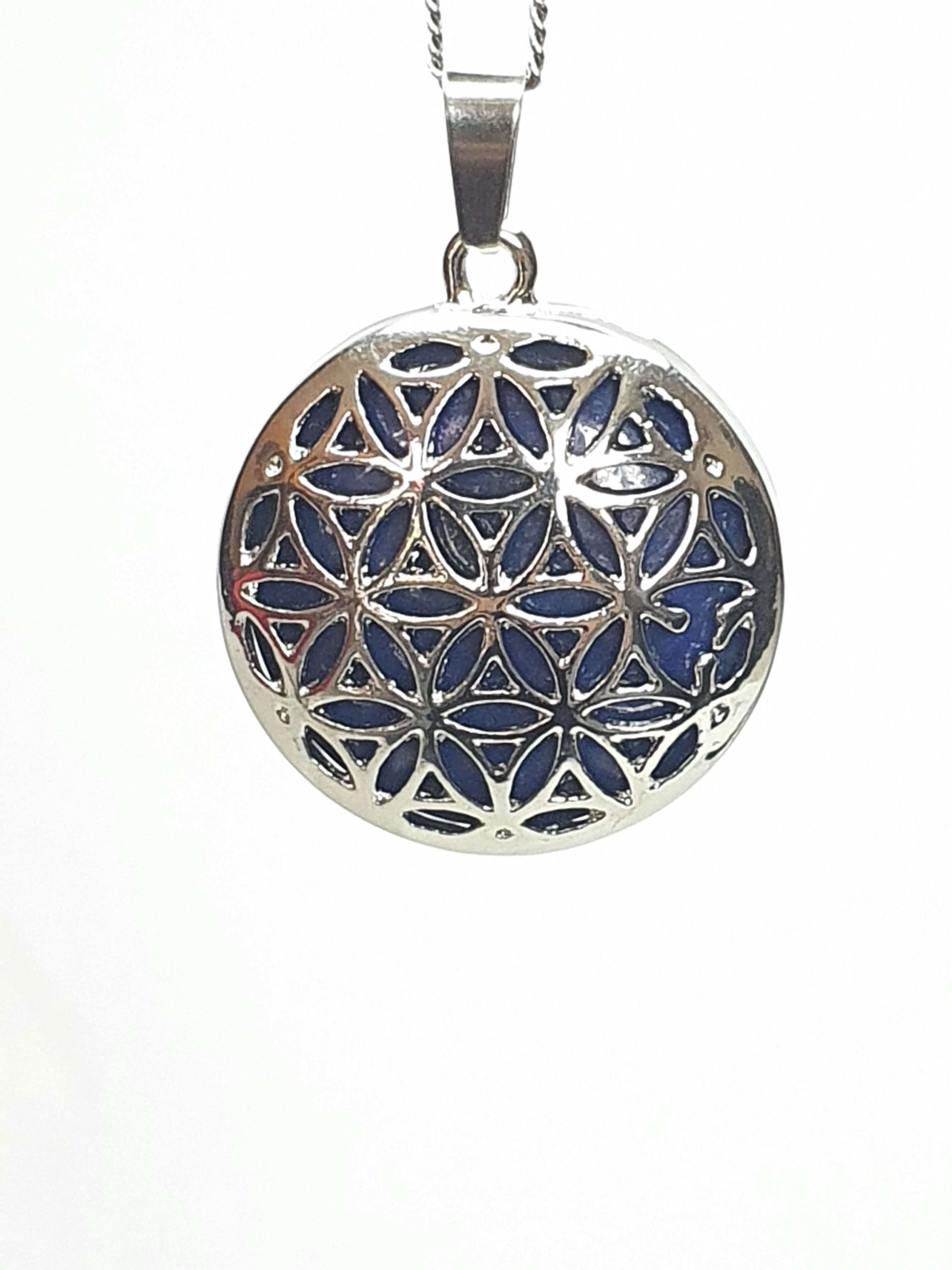 Pendentif Fleur de Lotus Lapis Lazuli