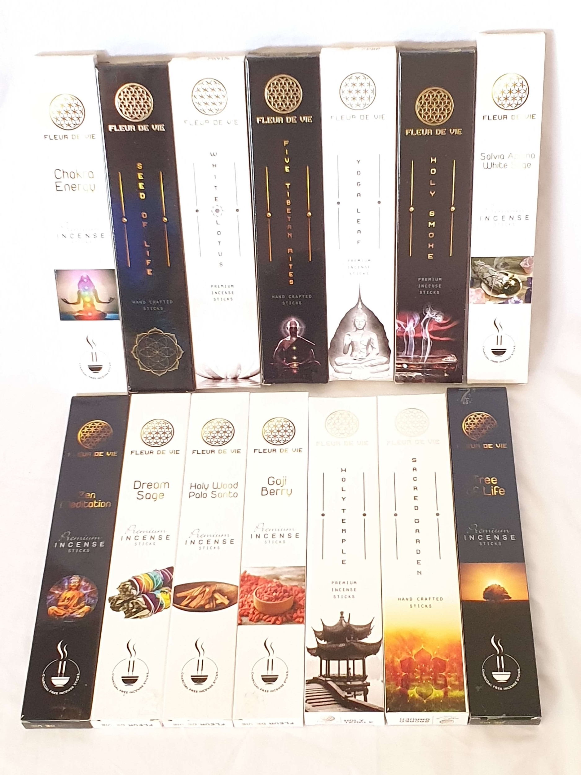 lot collection encens bâtonnets fleur de vie