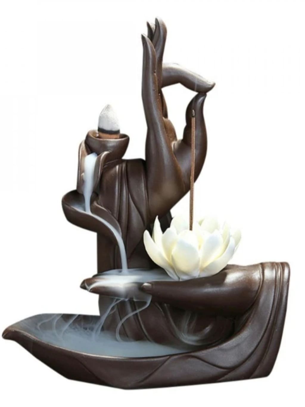 fontaine encens main de bouddha