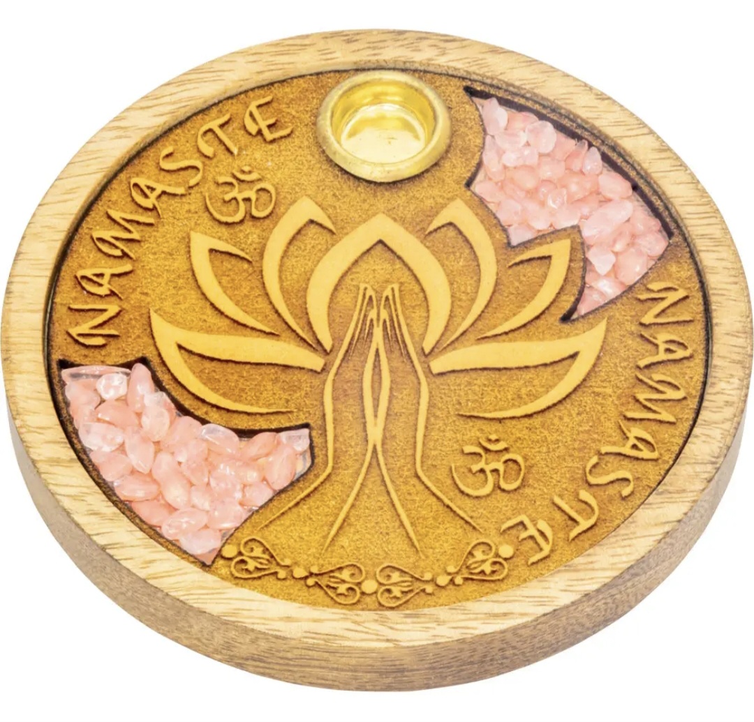 Porte encens Lotus et Quartz Rose
