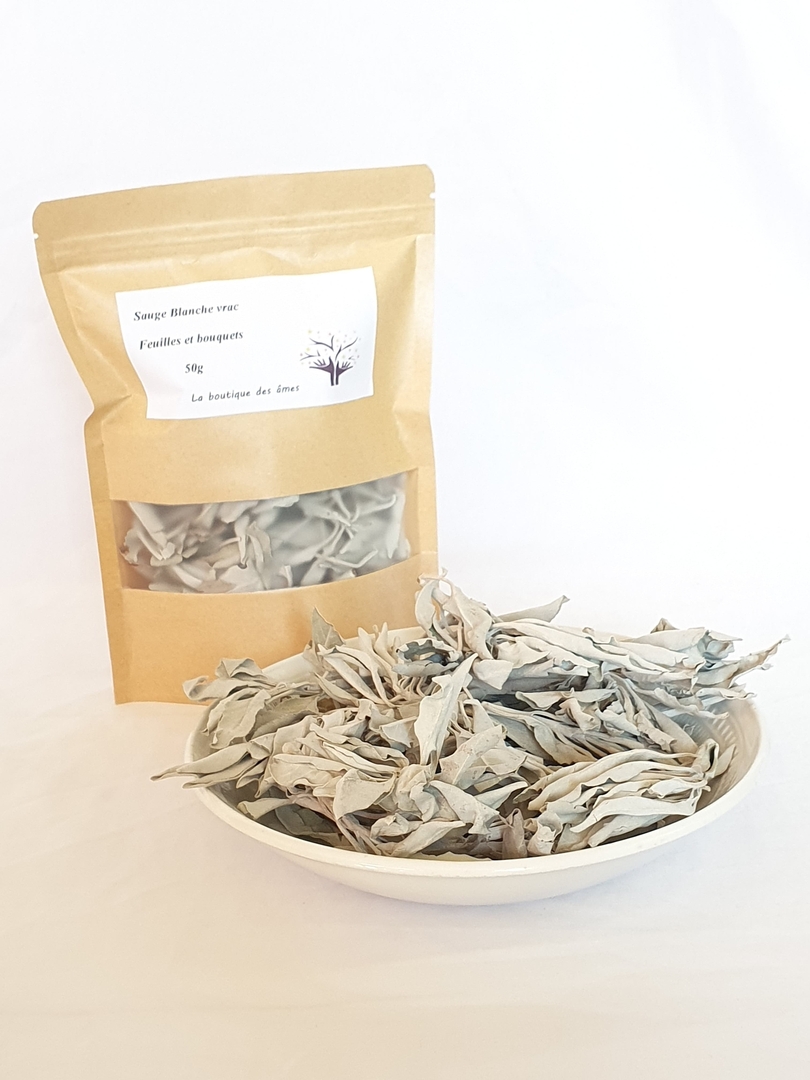 Sauge blanche - Feuilles séchées en pot - 75 grammes – Boutique les  Hirondelles