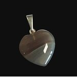 pendentif coeur agate botswana