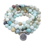 mala amazonite lotus