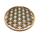 Plaque de rechargement Fleur de Vie en bois