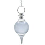 Pendule Sphère Cristal de Roche 7 Chakras