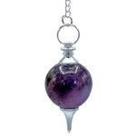 Pendule Sphère Améthyste 7 Chakras