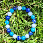 Bracelet Océan en Lapis Lazuli, Apatite et Aigue Marine