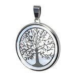 Pendentif Arbre de Vie en Nacre blanche