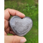 Cœur en Obsidienne Argentée