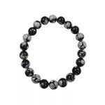 Bracelet Obsidienne Flocon de Neige