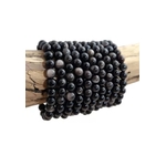 Bracelet Obsidienne Argentée