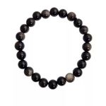Bracelet Obsidienne Argentée