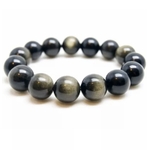 Bracelet Obsidienne dorée