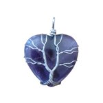 Pendentif Cœur en Améthyste Arbre de Vie