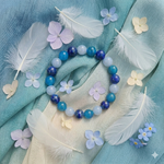Bracelet "Douce Conscience" en Apatite, Aigue Marine et Lapis Lazuli
