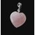 pendentif Coeur quartz rose