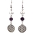 boucles d'oreilles Arbre de Vie Améthyste et fluorite