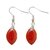 Boucles d'oreilles Jaspe Rouge Marquise