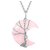 Pendentif Lune en Quartz Rose Arbre de Vie