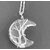 Pendentif Lune en Cristal de Roche Transparent Arbre de Vie