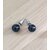 Boucles d'oreilles clous en Onyx