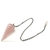 Pendule cône facetté Quartz Rose