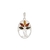 Pendentif Arbre de Vie Ovale Ambre Multicolore