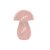 Gros Champignon en Quartz Rose