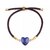 Bracelet Cœur en Lapis Lazuli sur Cordon