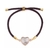 Bracelet Cœur en Labradorite sur Cordon