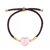 Bracelet Cœur en Quartz Rose sur Cordon