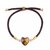 Bracelet Cœur en Œil de Tigre sur Cordon