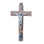 Croix en Bois avec Christ et Apparition de Lourdes