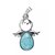 Pendentif Ange acier inoxydable et pierre  Turquoise et