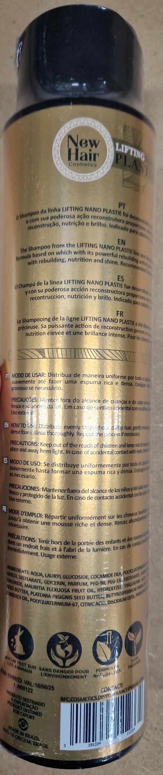 Shampoing Lifting nanoplastie 500ml- DOS- Kerintense