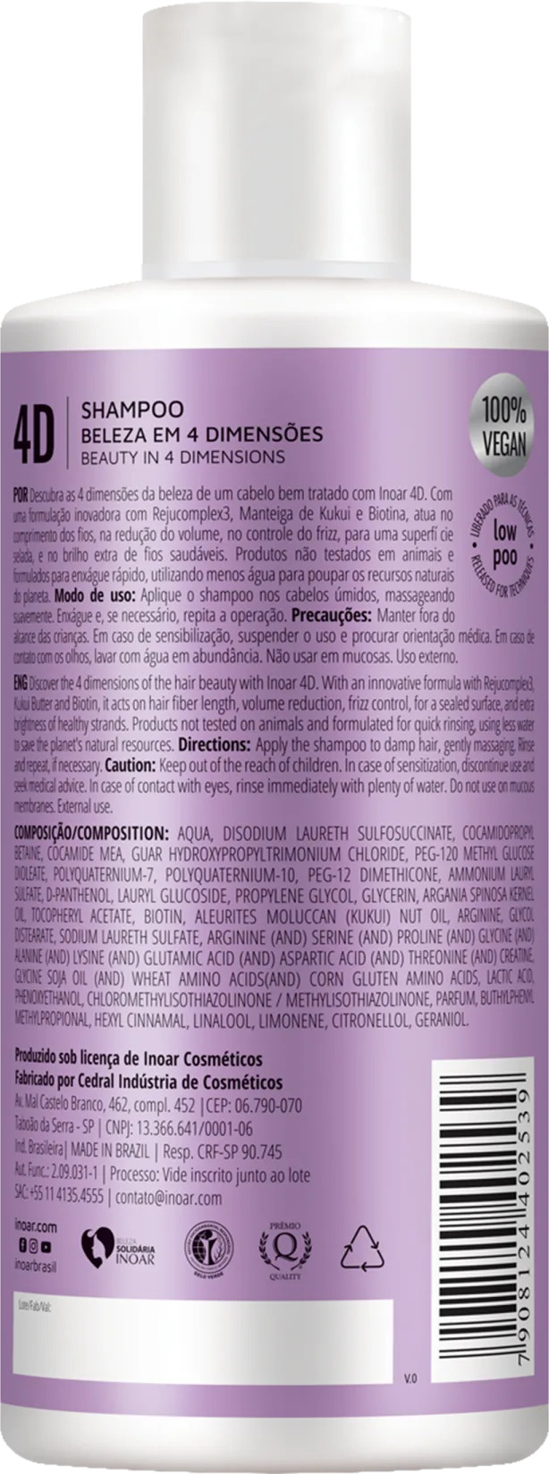 inoar 4D shampoing -DOS -kerintense