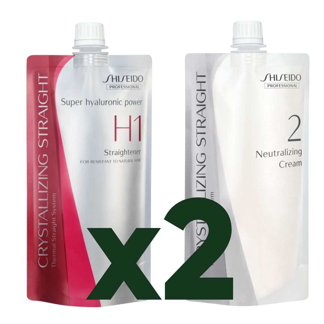Lissage japonais Shiseido Crystallizing Straight H1+H2- Cheveux Très Résistant X2