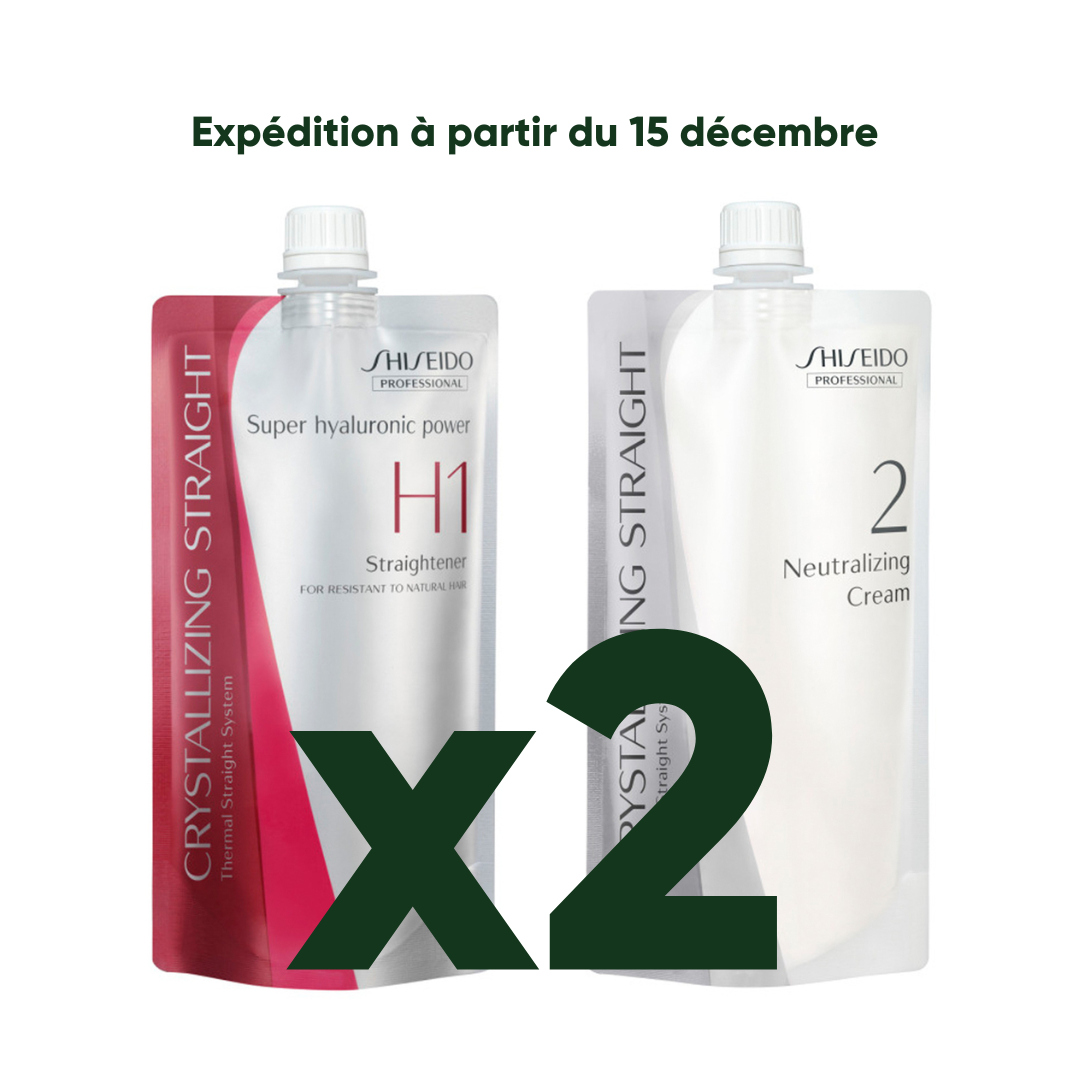 Lissage japonais Shiseido Crystallizing Straight H1+H2- Cheveux Très Résistant X2